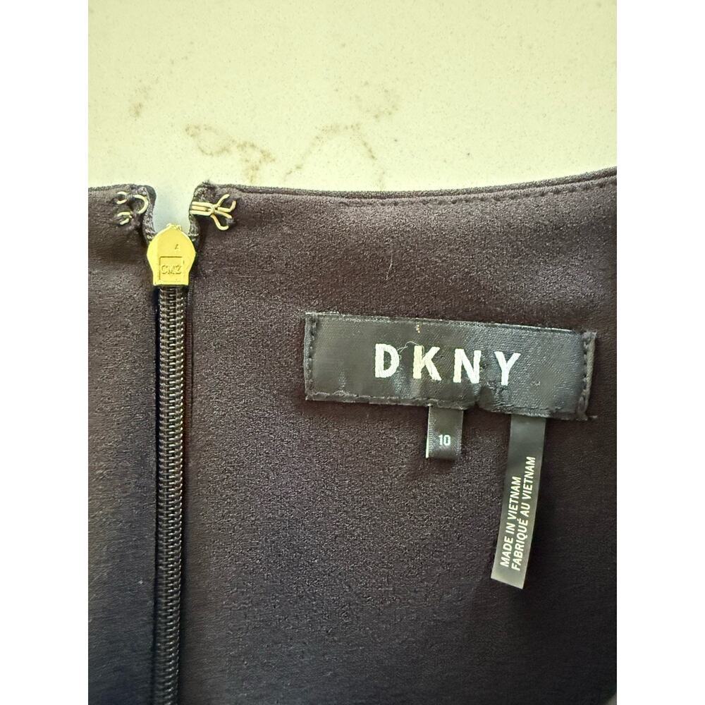 Dkny Balloon Sleeve Sheath Dress Black Size 10 Cocktail Knee Length Career - Picture 12 of 12